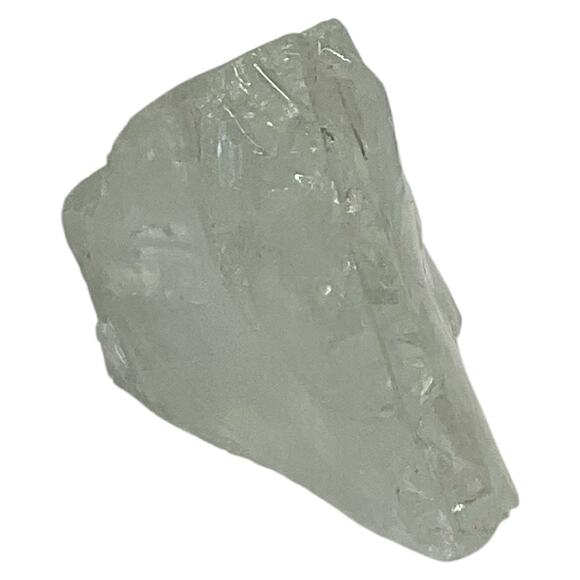 Clear White Swirl Art Glass Cullet Glowing Manganese Slag Glass #5GL64 - Picture 3 of 6